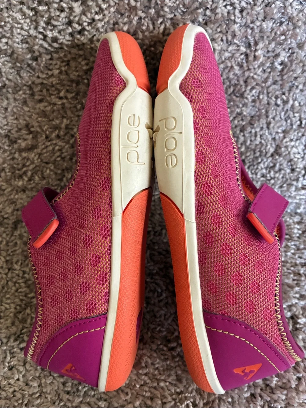 Plae Chloe Girl’s Festival Fuchsia Mary Jane Shoes size 3